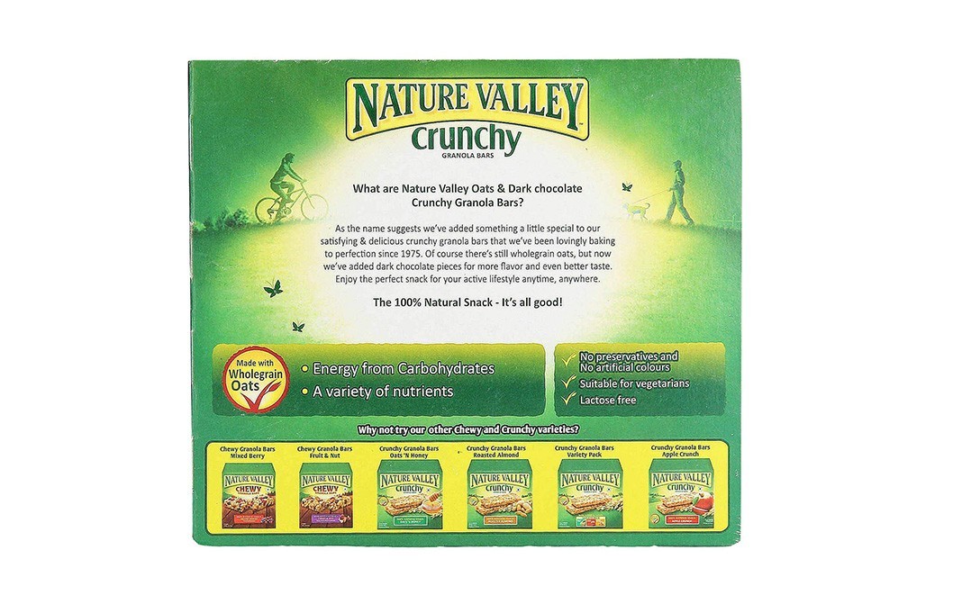 Nature Valley Crunchy Granola Bars, Oats & Dark Chocolate   Box  42 grams